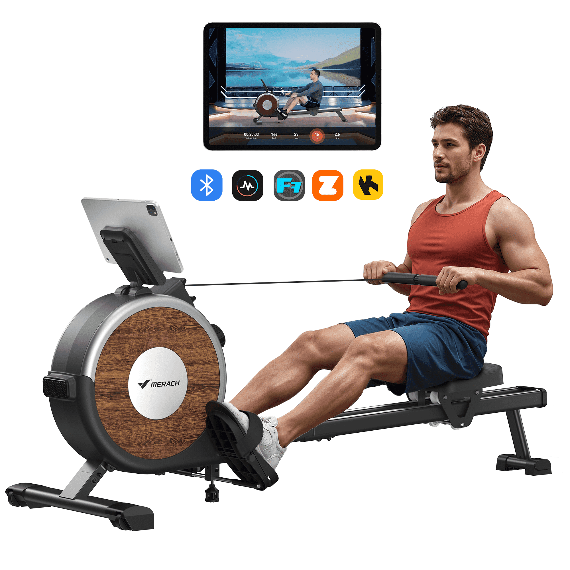 Máquina de remo magnética Merach Q1S con 16 niveles de resi…