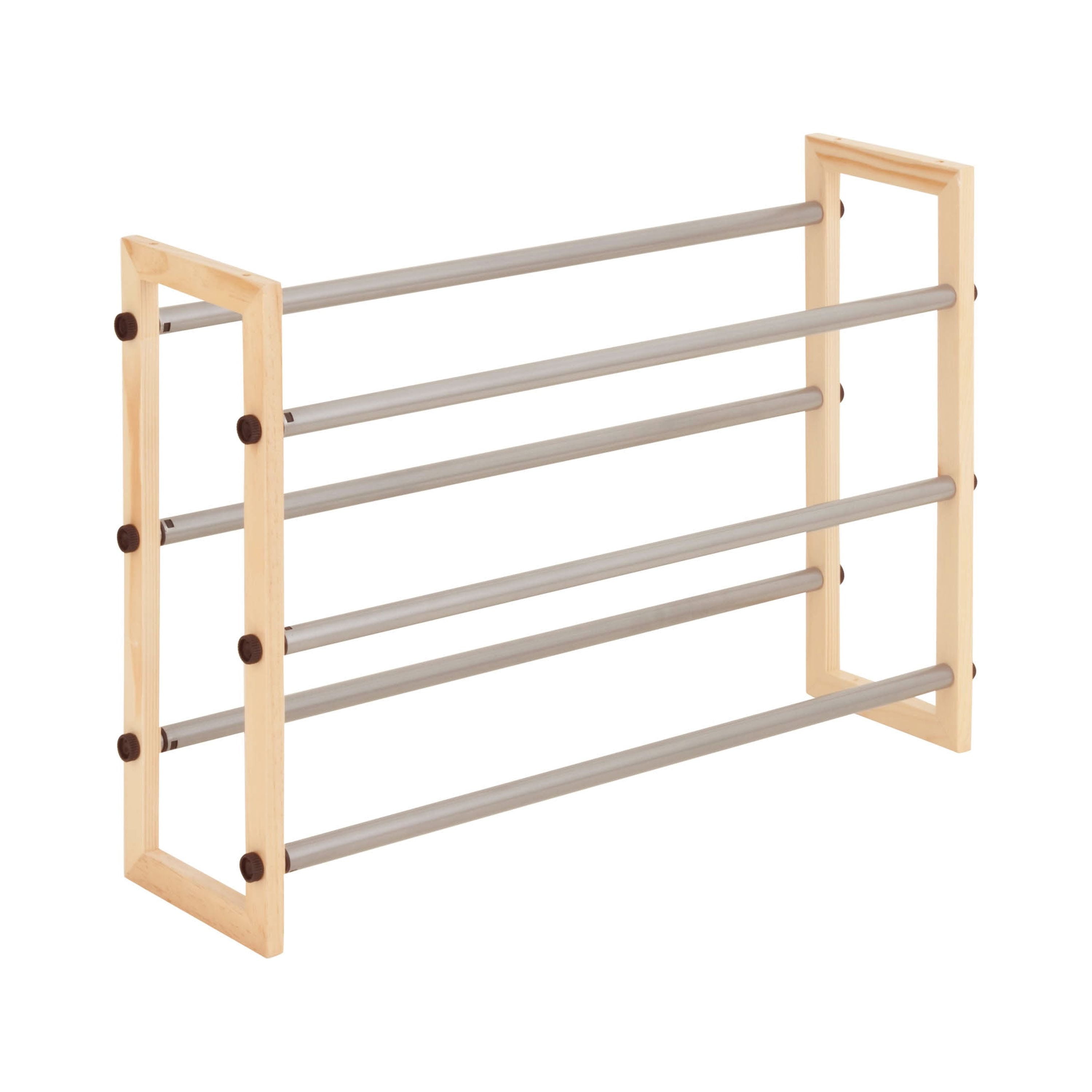 Honey Can Do Steel and Wood 3 Tier Expandable 12 Pair Shoe…