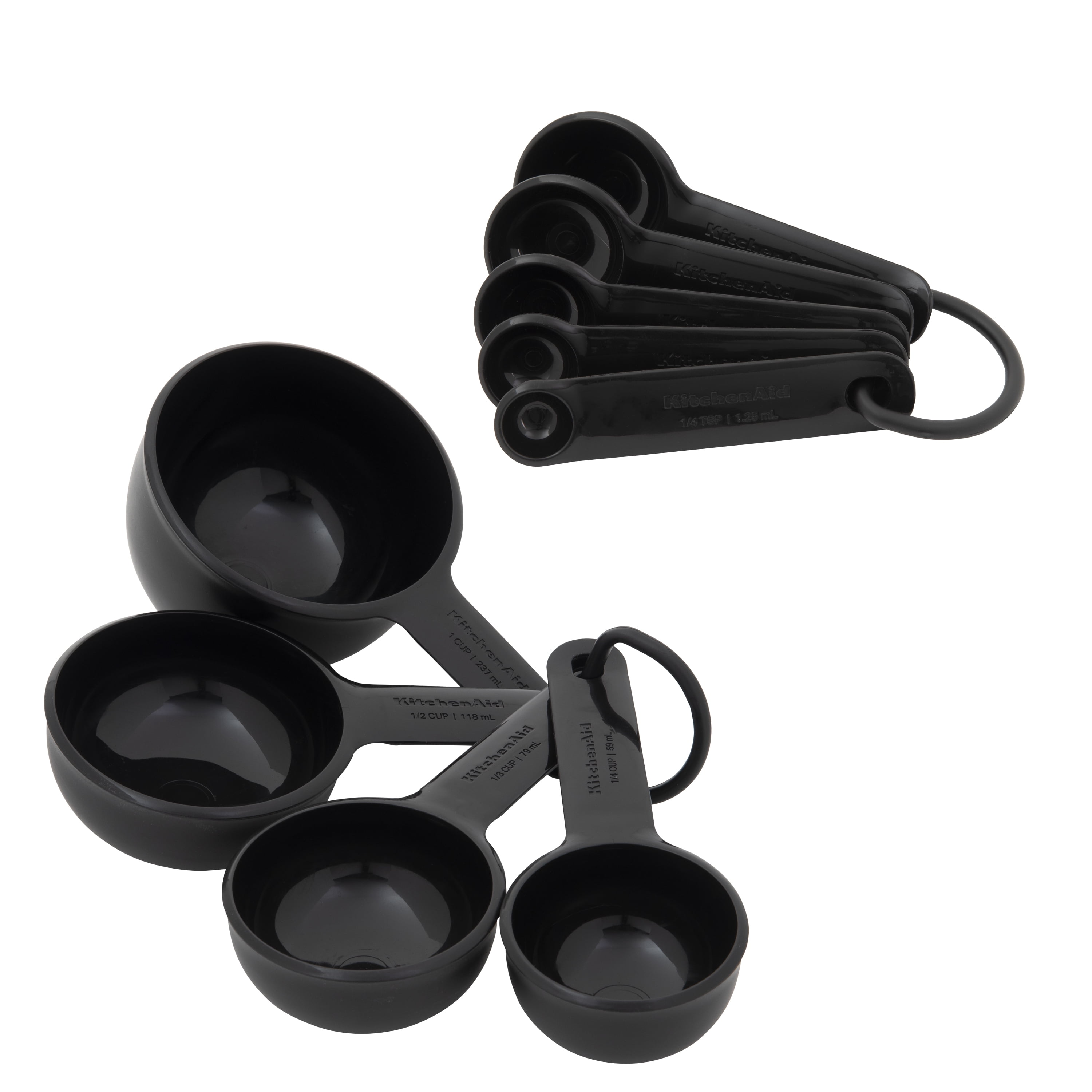 Kitchenaid Universal Measure Cup Spoon Set in Black