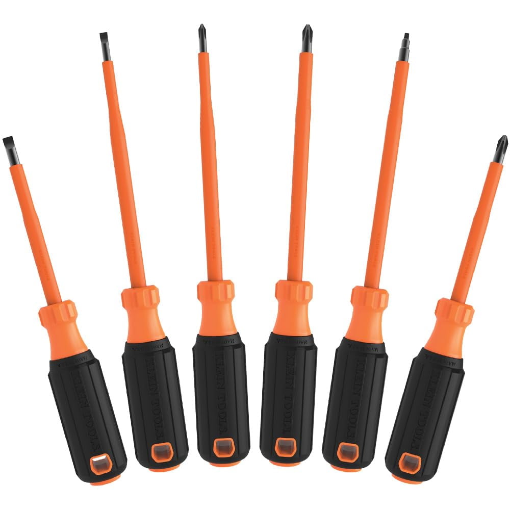 Klein Tools Insulated Screwdriver Set 1000V 6Piece Orange B…