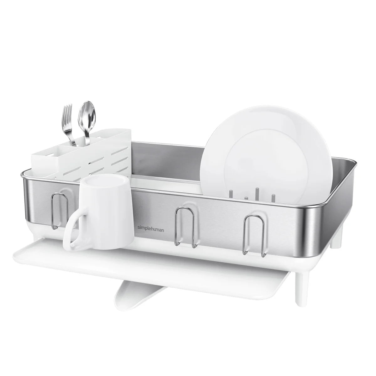 Escurridor de platos con marco de acero inoxidable Simplehu…